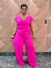 Relaxed Glam Set (Fuchsia) | Stretchy