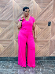 Relaxed Glam Set (Fuchsia) | Stretchy