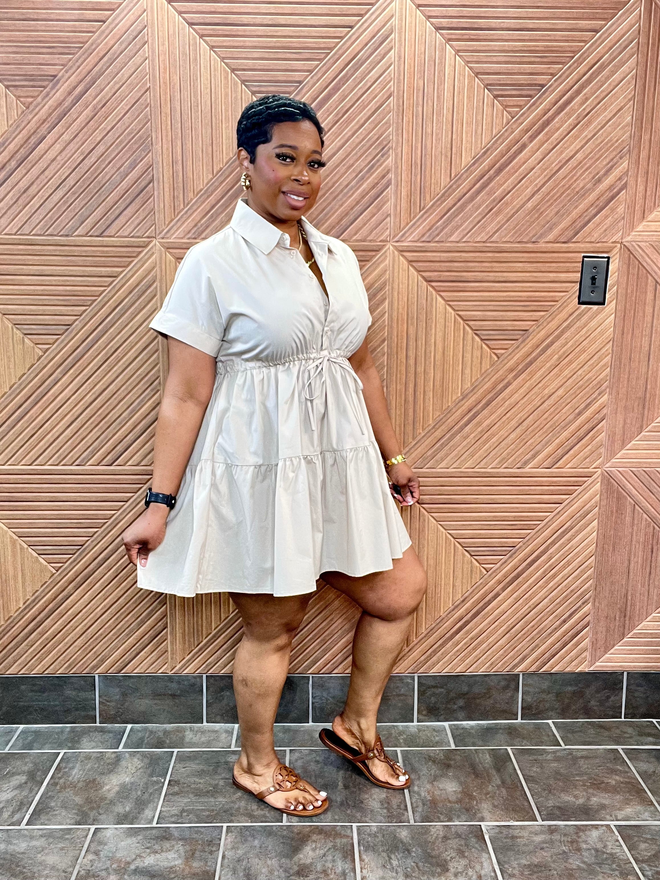 Simply Chic Dress (Beige)