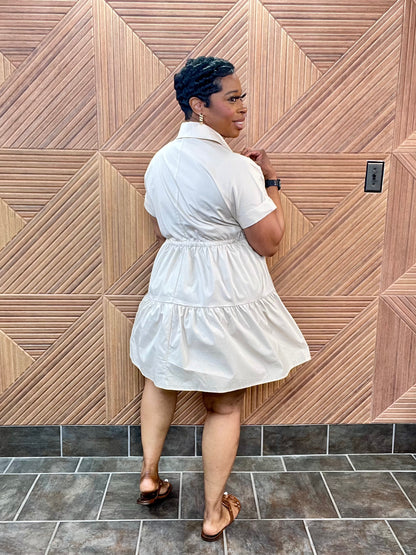 Simply Chic Dress (Beige)