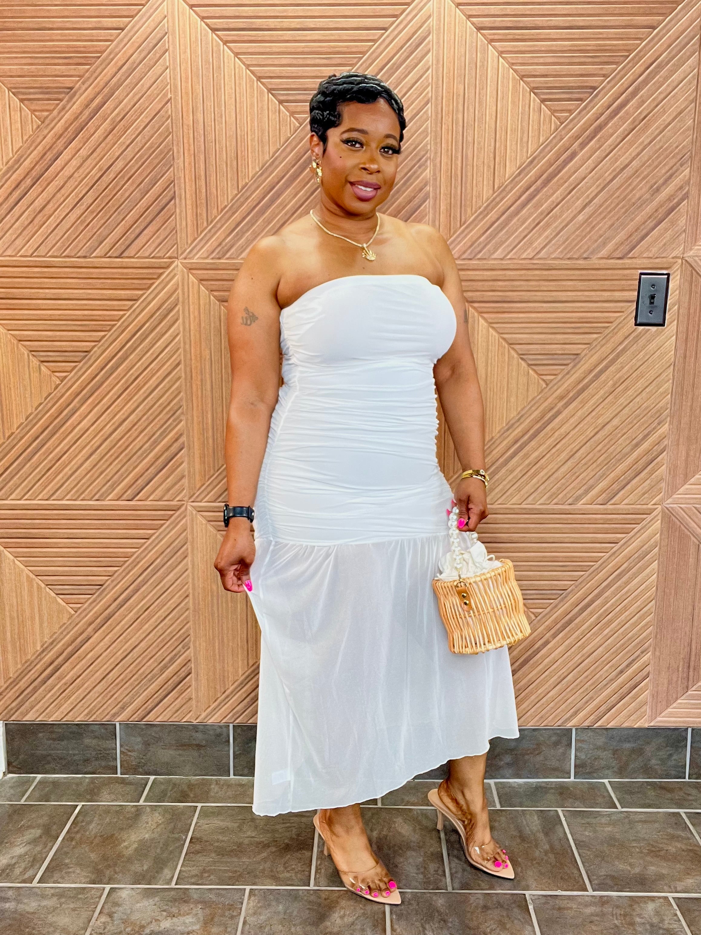 Sheer Grace Midi (White)