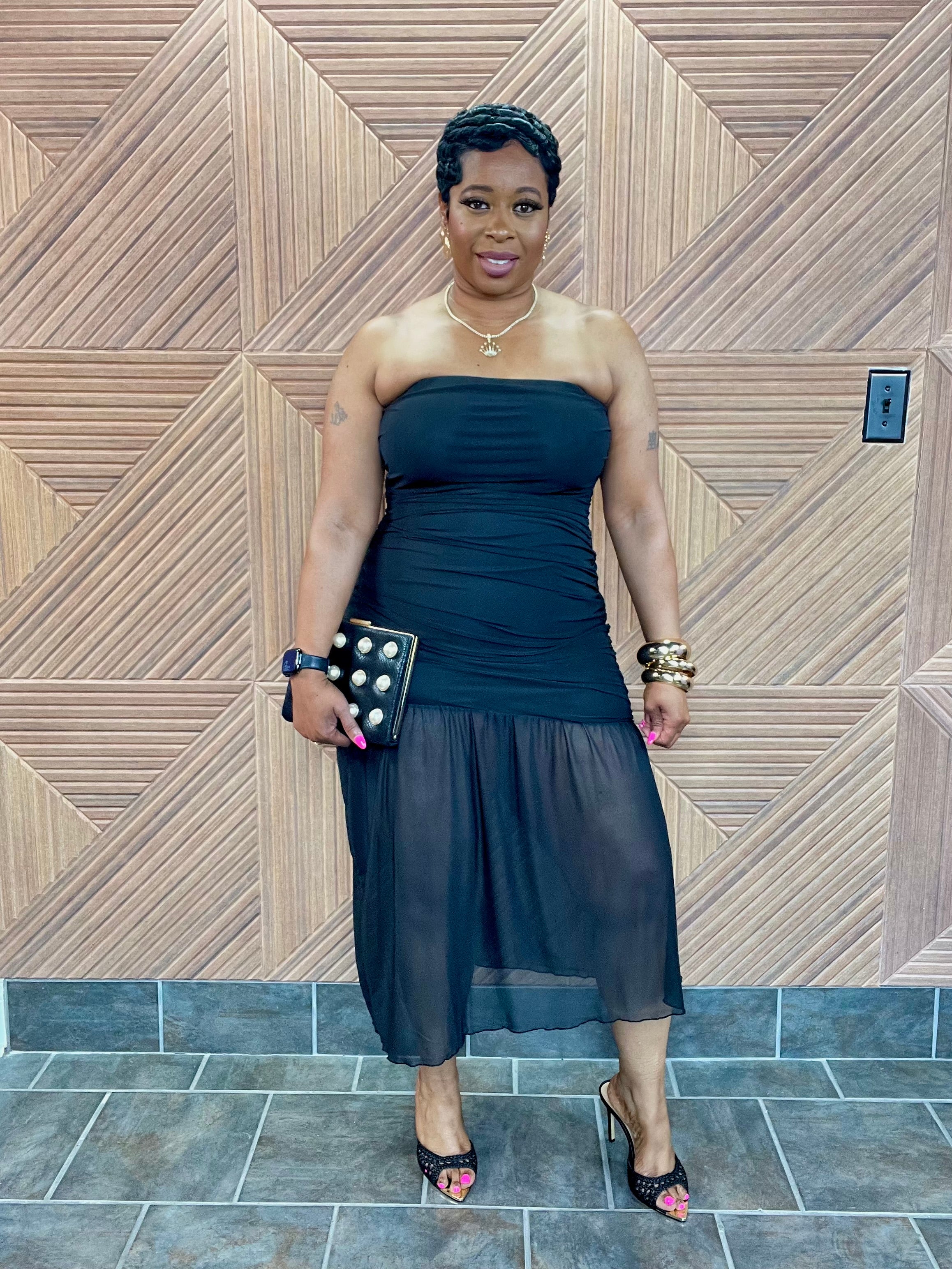 Sheer Grace Midi (Black)