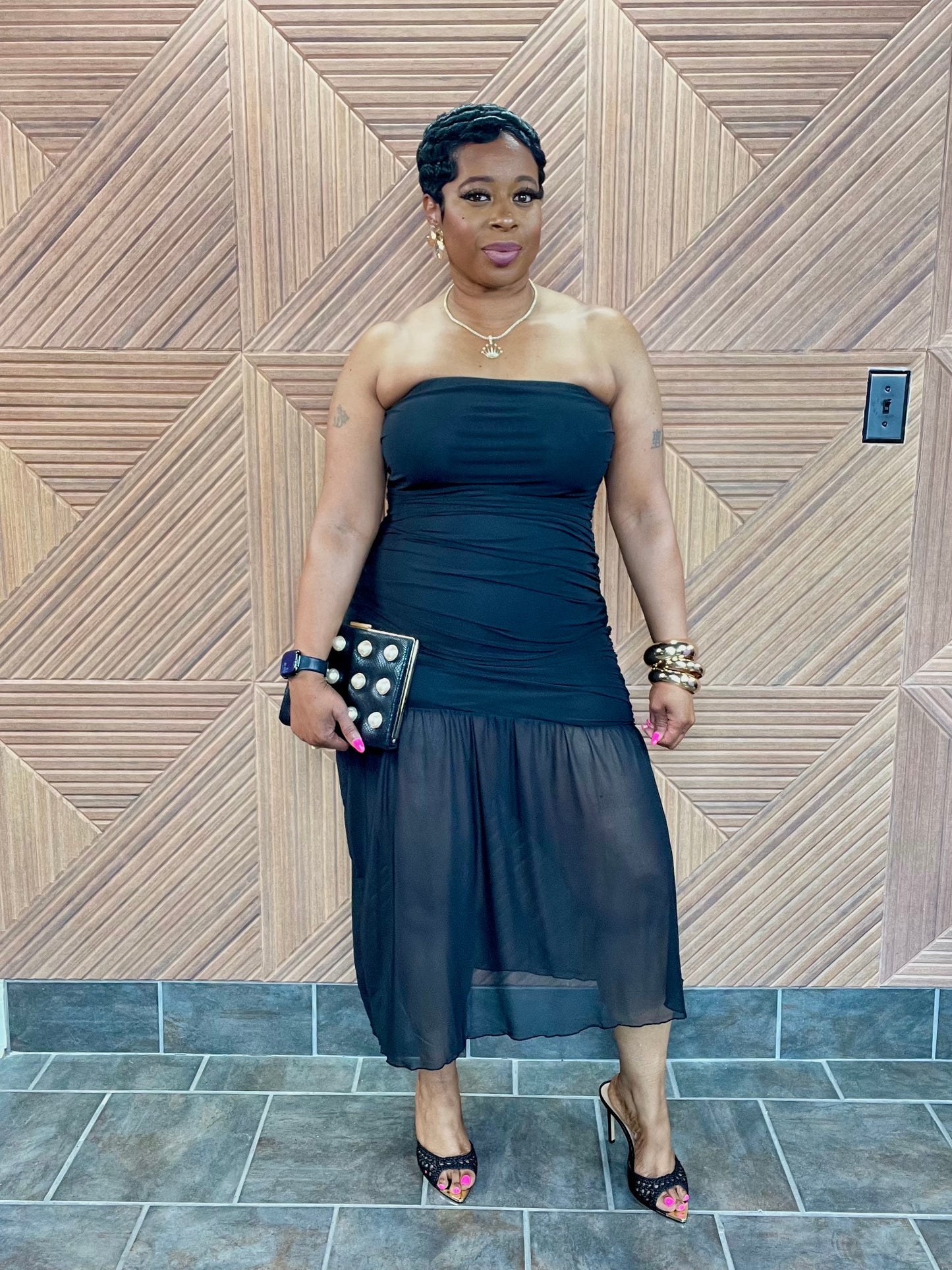 Sheer Grace Midi (Black)