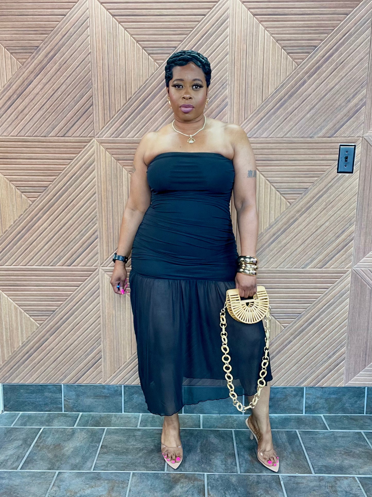 Sheer Grace Midi (Black)