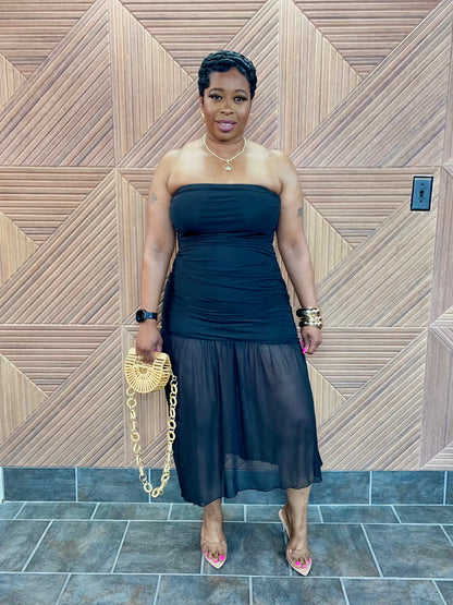 Sheer Grace Midi (Black)