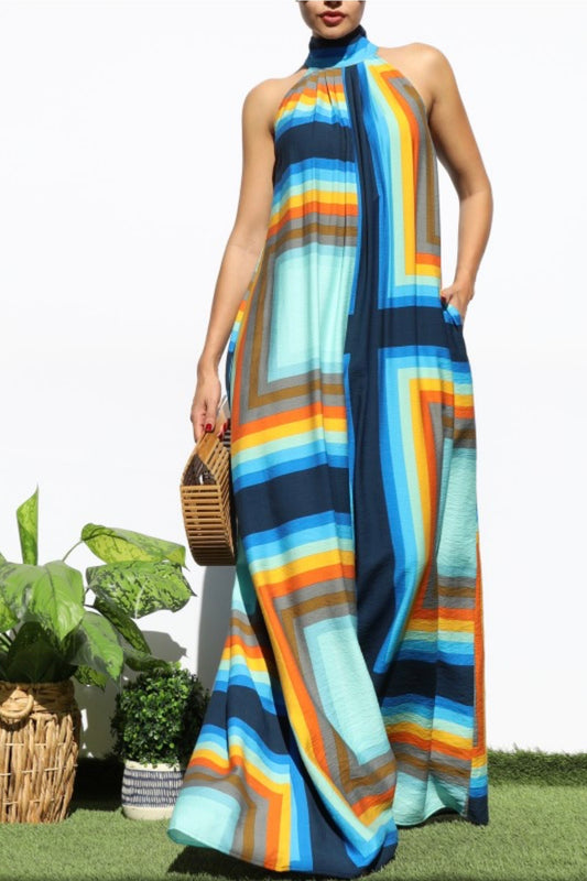 Sunset Park Palazzo Jumpsuit (Blue)