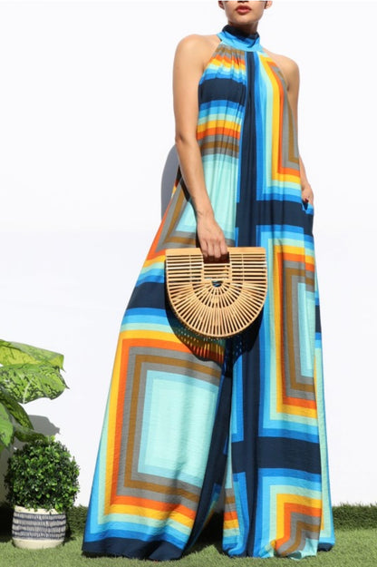Sunset Park Palazzo Jumpsuit (Blue)