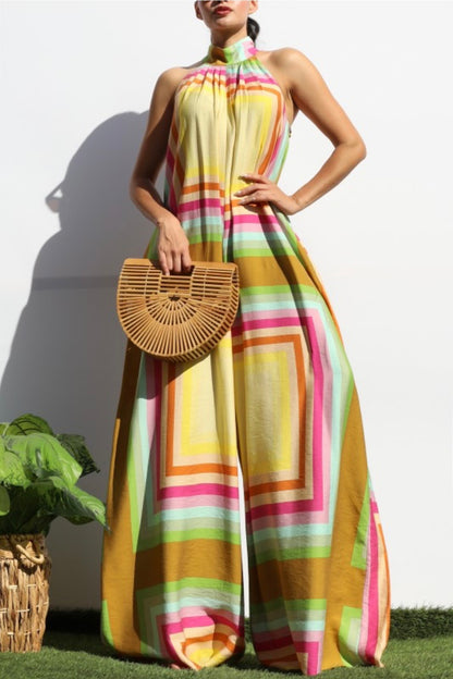 Sunset Park Palazzo Jumpsuit (Pink)