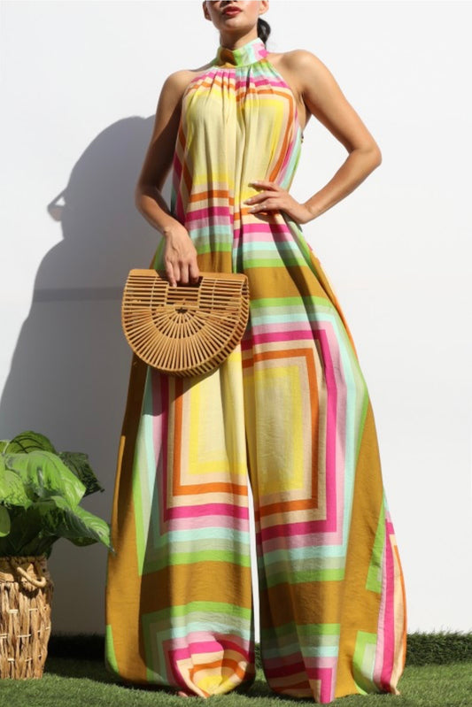 Sunset Park Palazzo Jumpsuit (Pink)