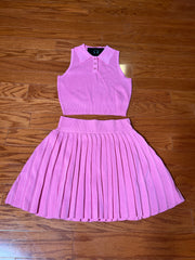 The “Serena” Tennis Skirt Set (Pink)