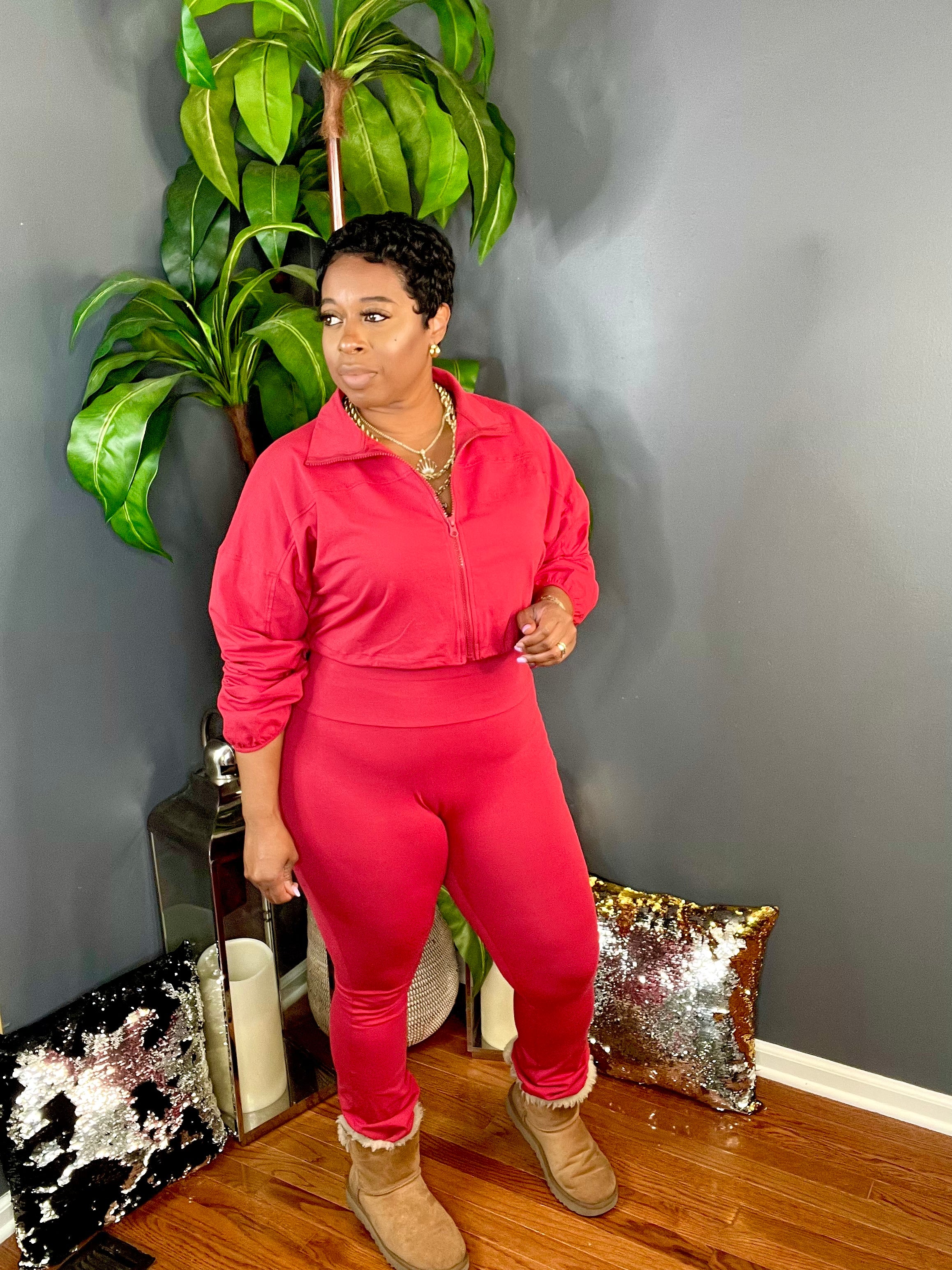 The JuJu Jogger Set (Burgundy)
