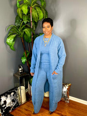 The Soft Girl Era 3pc Fuzzy Cozy Set (Blue)