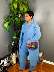 The Soft Girl Era 3pc Fuzzy Cozy Set (Blue)
