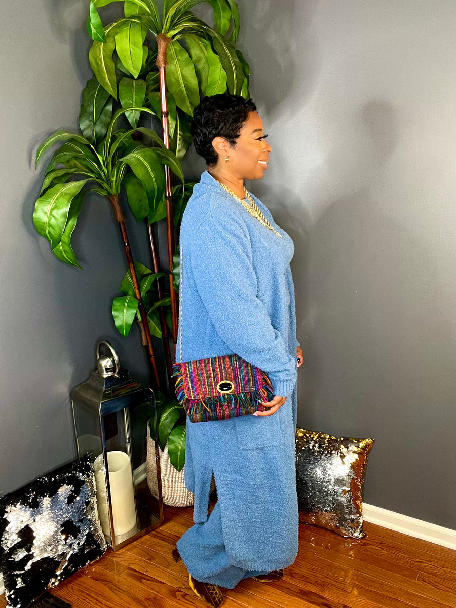 The Soft Girl Era 3pc Fuzzy Cozy Set (Blue)