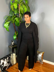 The Soft Girl Era 3pc Fuzzy Cozy Set (Black)
