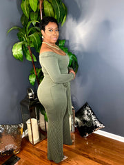 The Pretty Chic Jumpsuit (Olive)