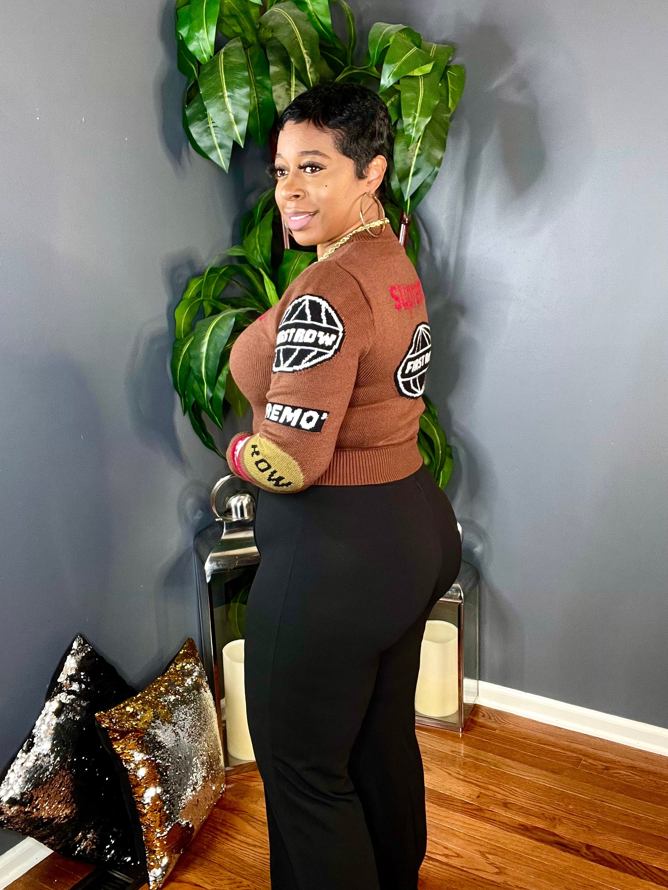 The Supremo Logo Graphic Sweater (Brown)