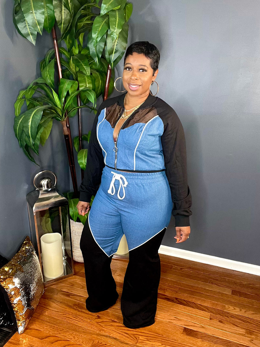 The Plot Twist Denim Set (Black/Denim)