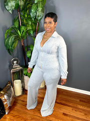 The Sasha Corset Jumpsuit (Heather Grey)