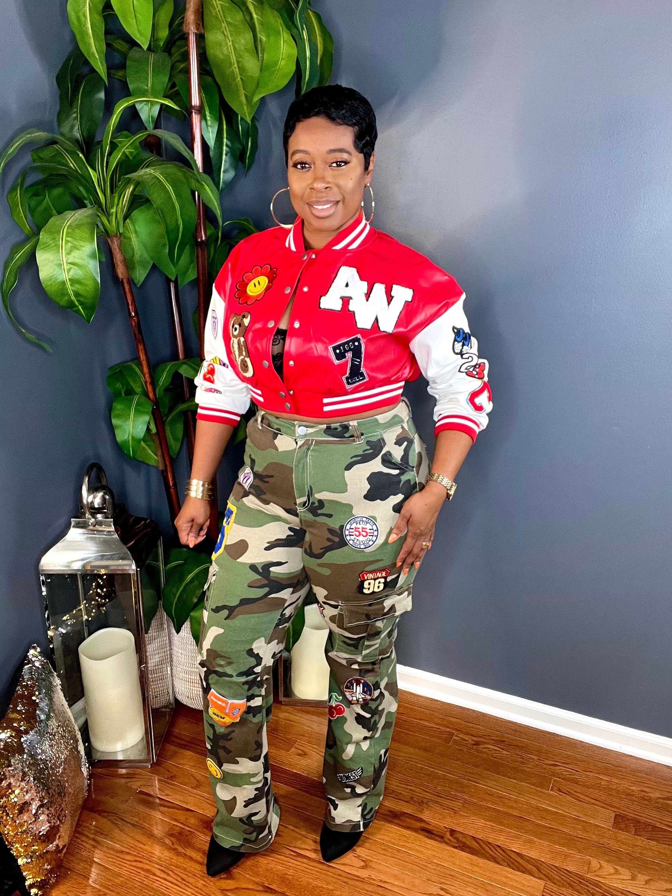 City Girl Patched Cargo Camo’s (Stretchy)
