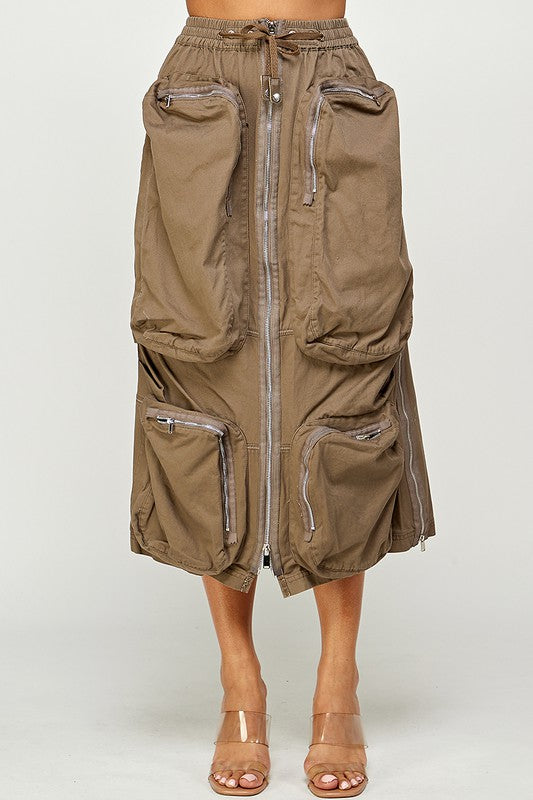 The PLUTO Cargo Skirt (Olive)