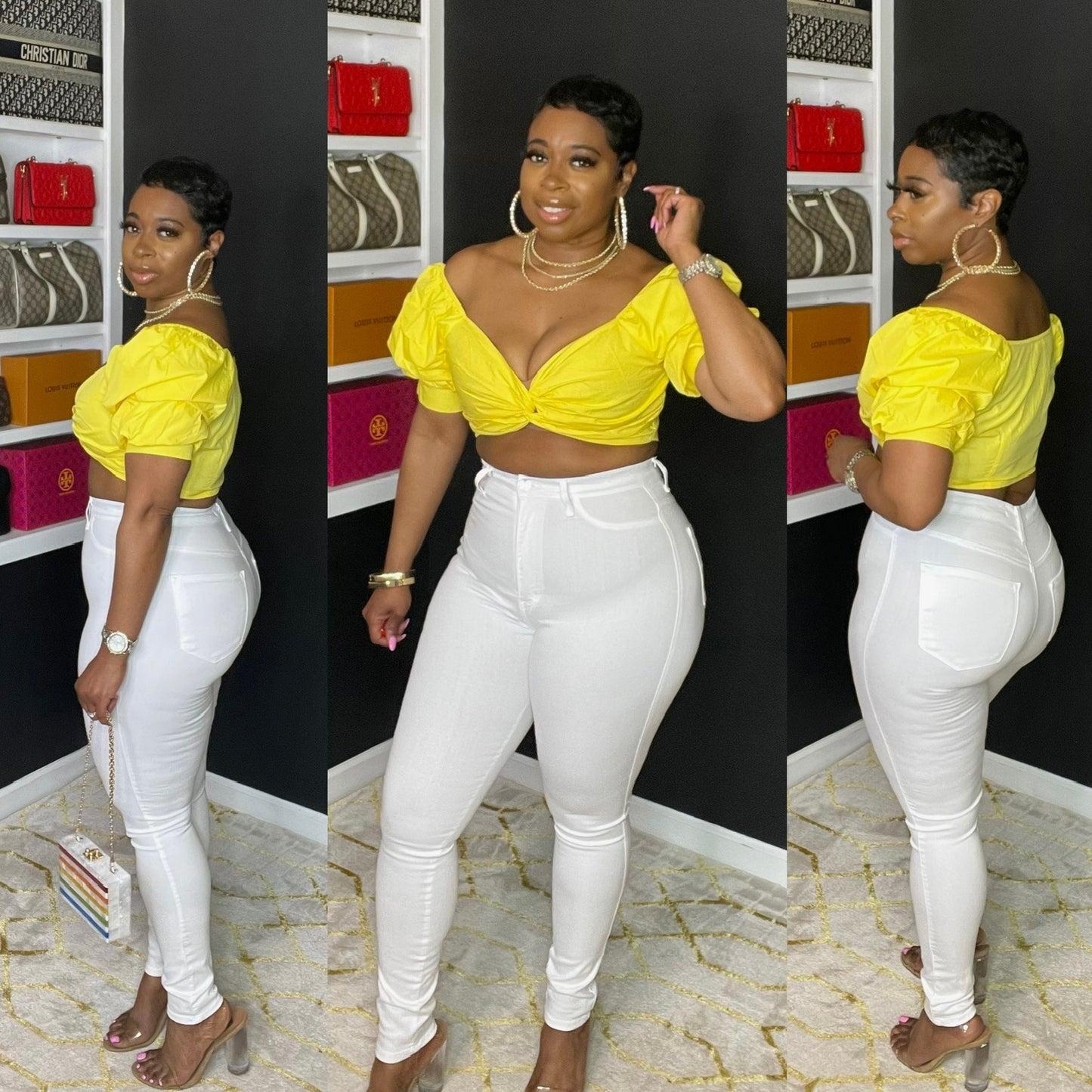 CLASSIC Tencel Skinny Jeans (White) Size 5 left