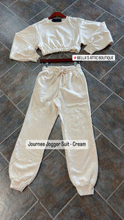 The JOURNEE Jogger Basic Set (Cream)