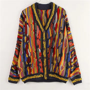 The NOTORIOUS Vintage Cardigan Sweater (Navy/Multi) | "PRE-ORDER"