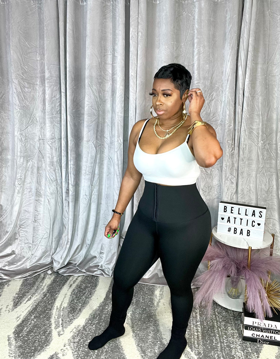 Black leggings top tummy control