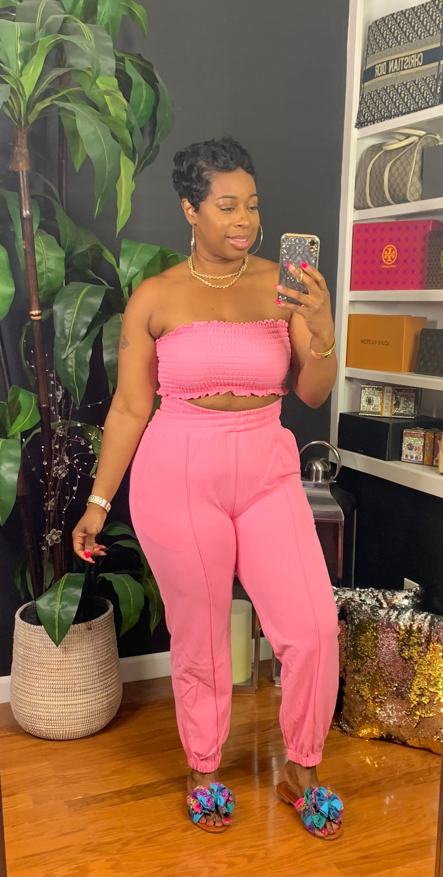 DON’T GET IT TWISTED Jogger Set (Pink)