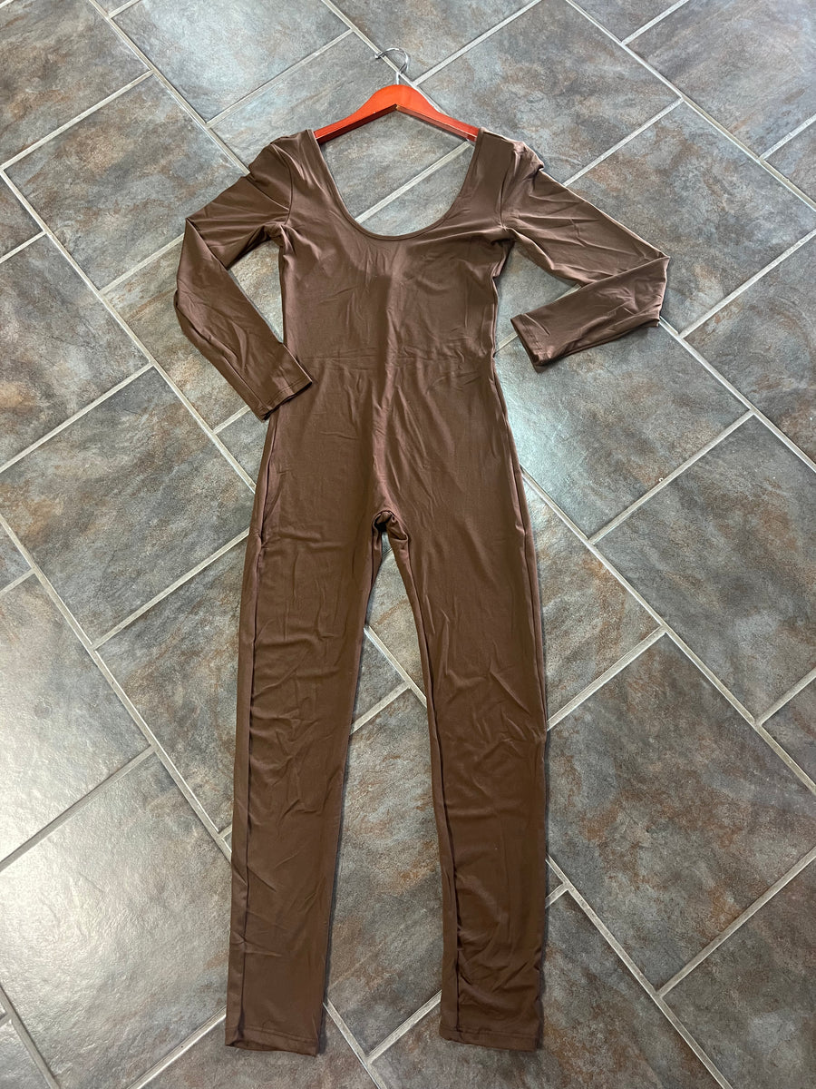 The BEYOND BASIC Bodycon Jumpsuit (Chocolate)