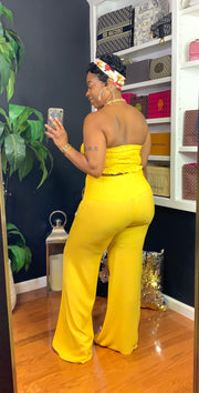 MONAE Smocked Pant Set (Yellow)