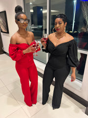 The NOTHING BUT LOVE Jumpsuit (Black OR Red)