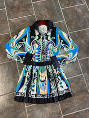 The RENAISSANCE Skirt Set (Blue/Multi)