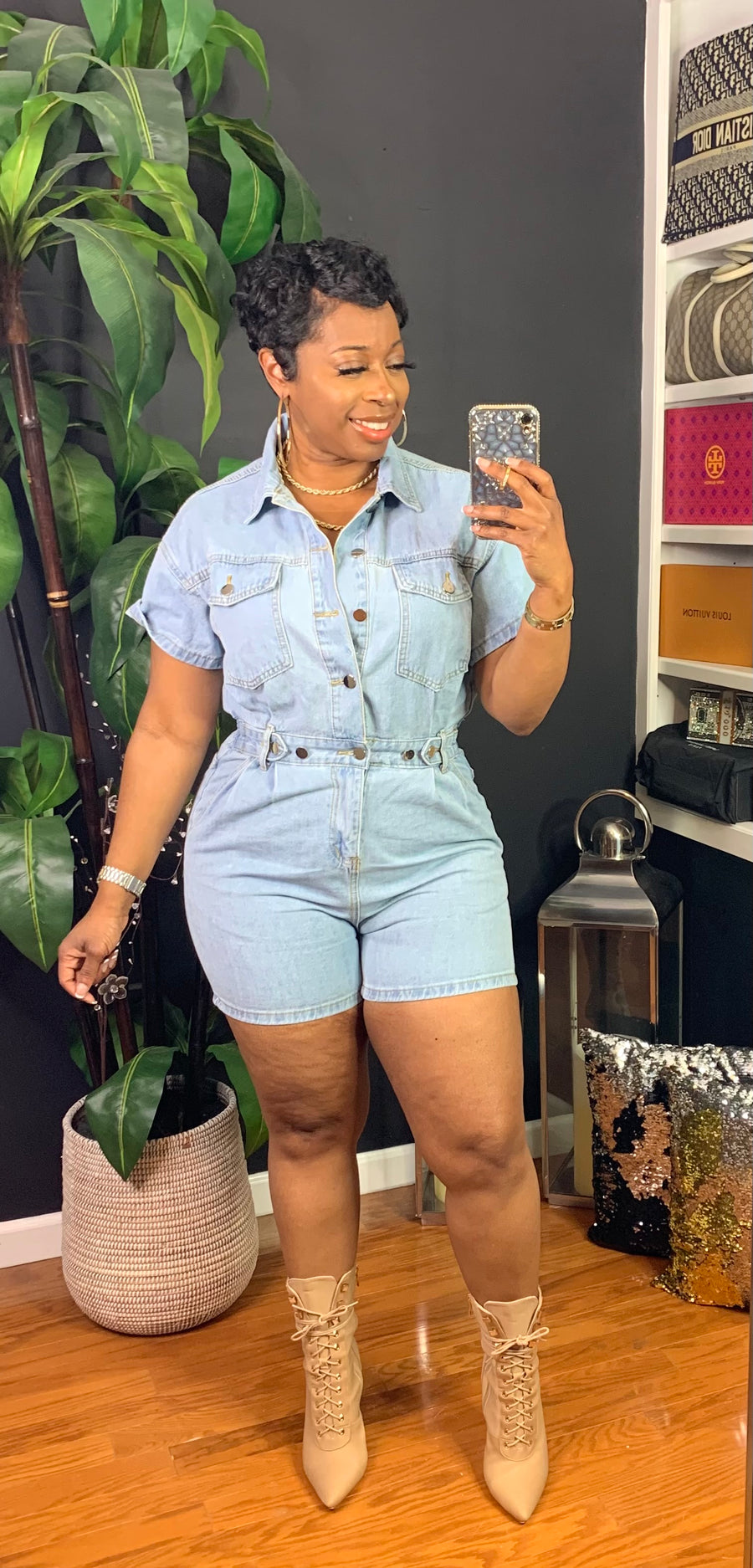 DONNA Denim Romper (Lt.Denim)