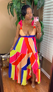 NOLA Wrap Maxi Dress (Multicolor)