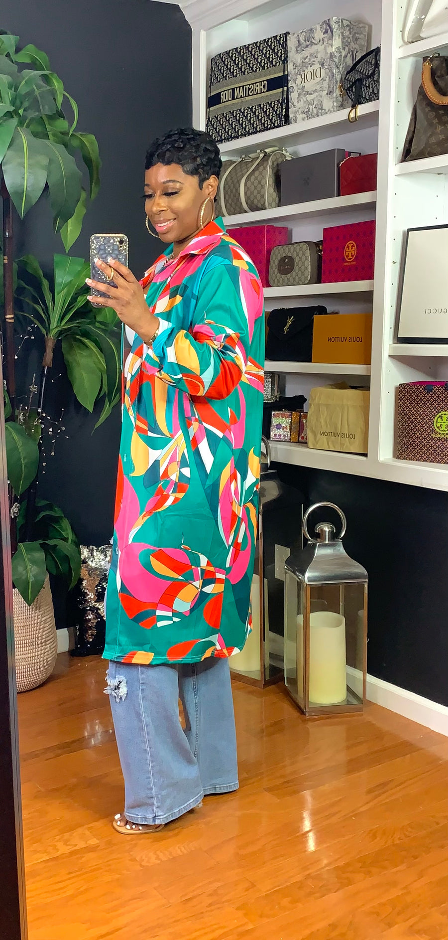 OCTAVIA Shirt/Kimono Dress (Multi)