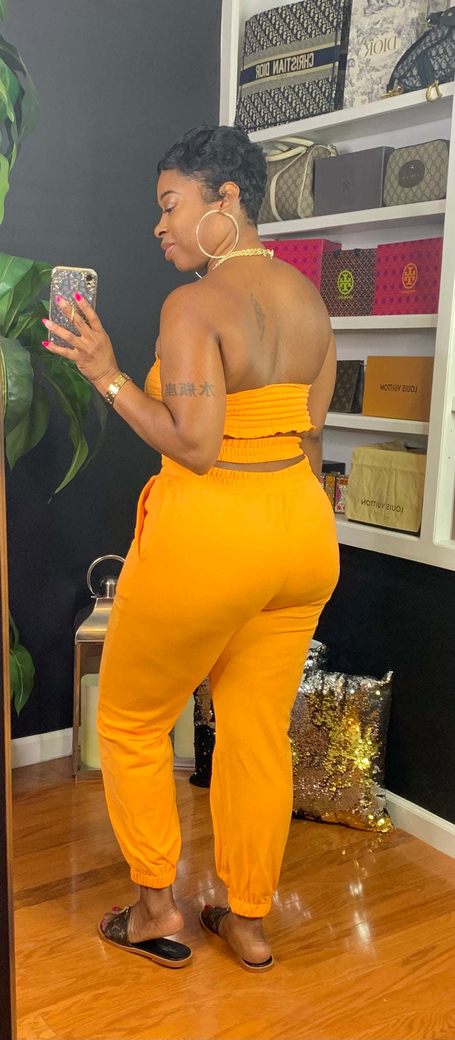 DON’T GET IT TWISTED Jogger Set (Orange)