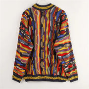 The NOTORIOUS Vintage Cardigan Sweater (Navy/Multi) | "PRE-ORDER"