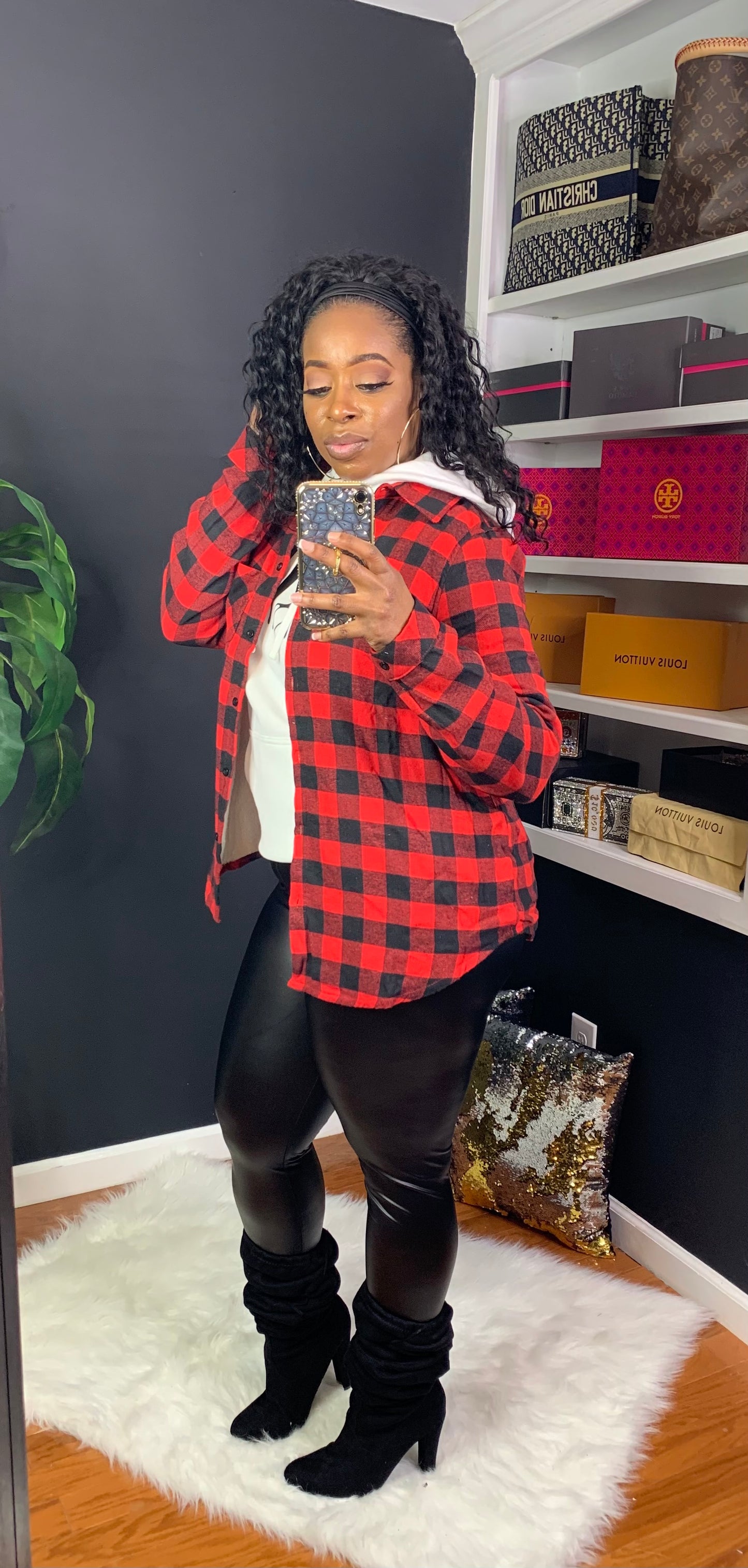 SHANNON Flannel Plaid Shacket
