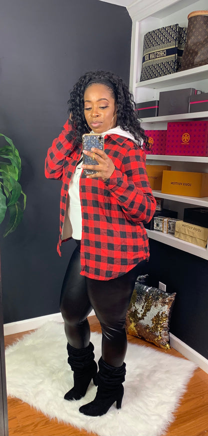SHANNON Flannel Plaid Shacket