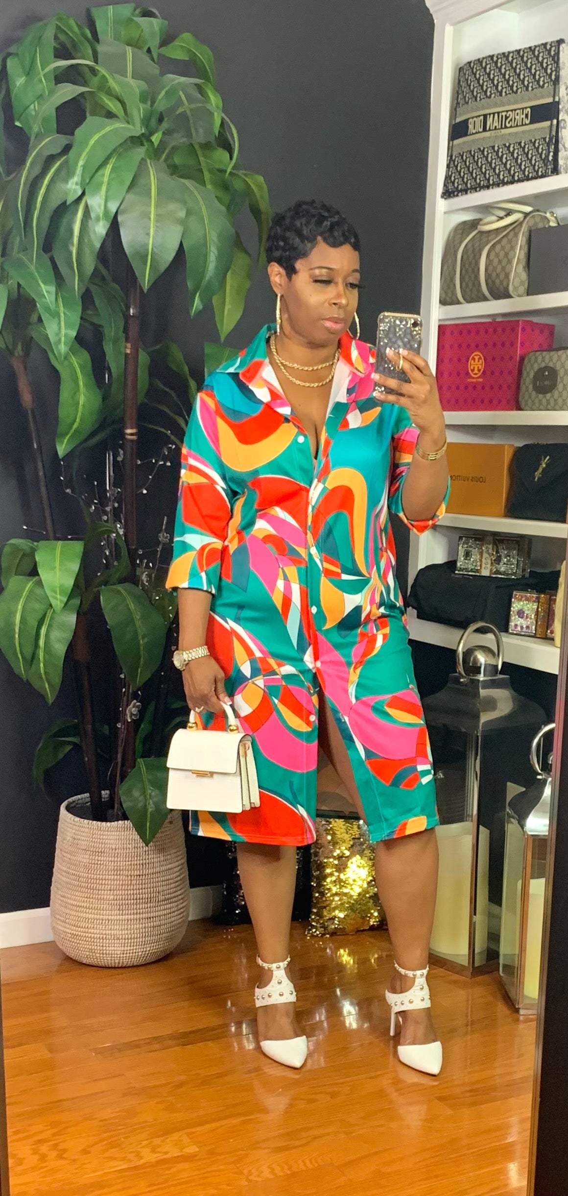 OCTAVIA Shirt/Kimono Dress (Multi)