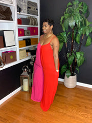 TWO FACED Jumpsuit (Red/Pink)
